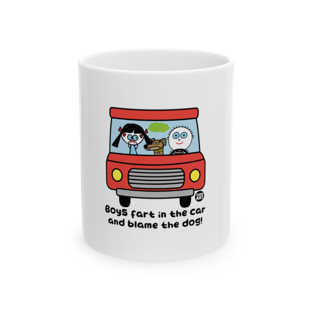 Boys Fart in the Car and Blame the Dog! Mug