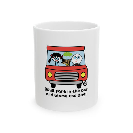 Boys Fart in the Car and Blame the Dog! Mug