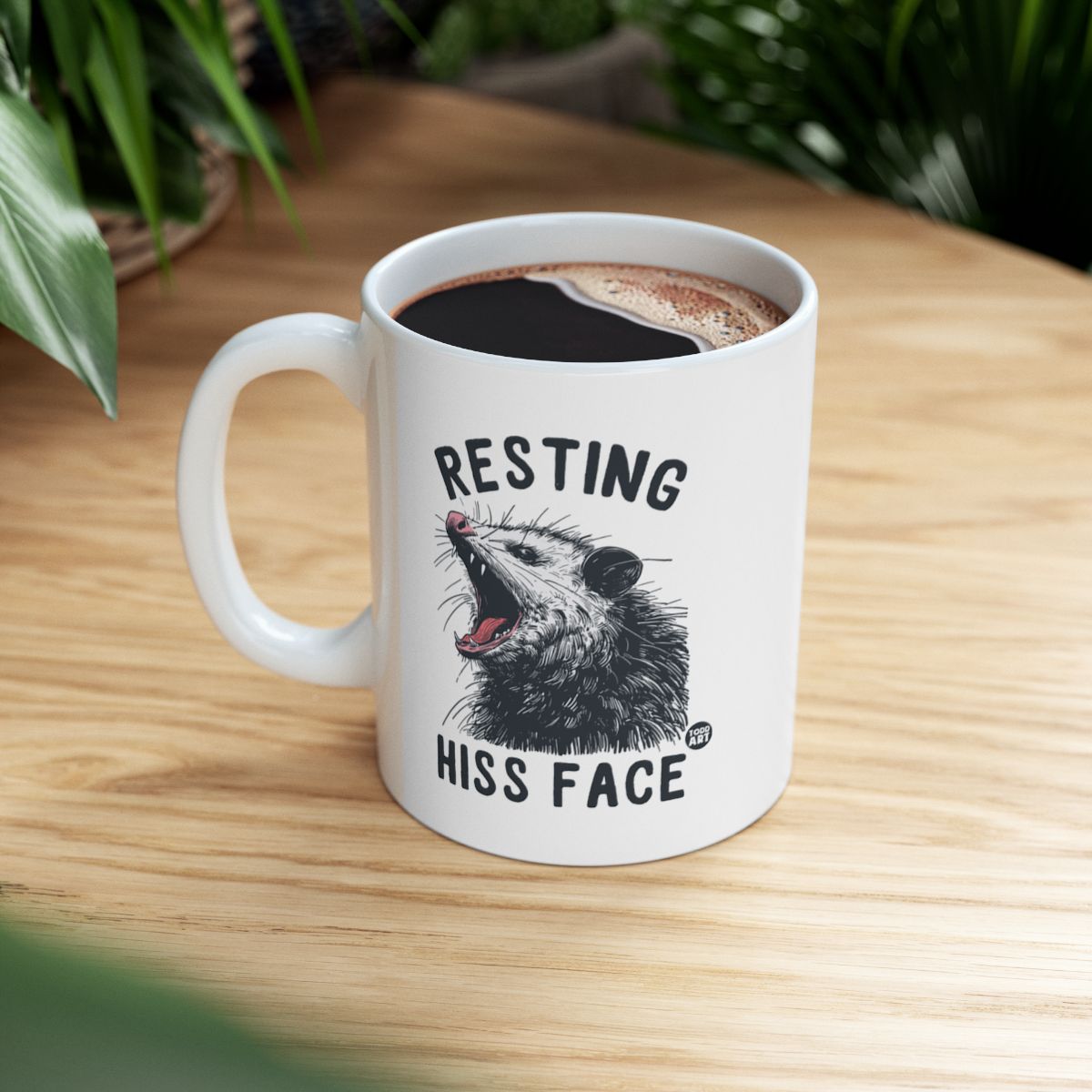 Resting Hiss Face Opossum Mug Perfect for Coffee Lovers