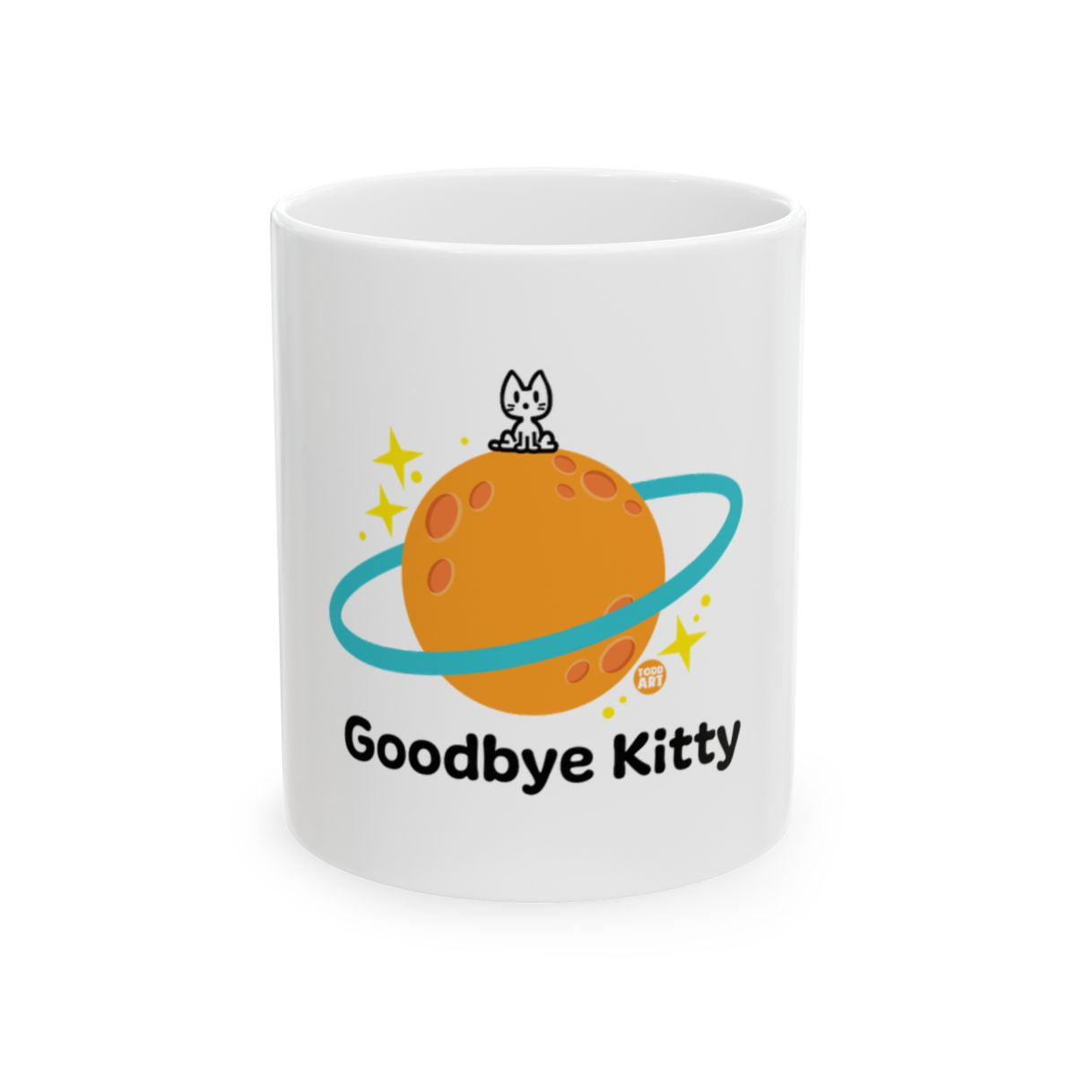 Goodbye Kitty Cat with Planet Mug