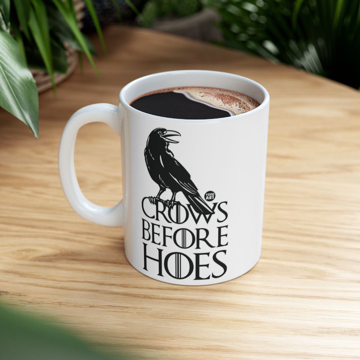 Crows Before Hoes Mug with Crow Design Ideal Gift
