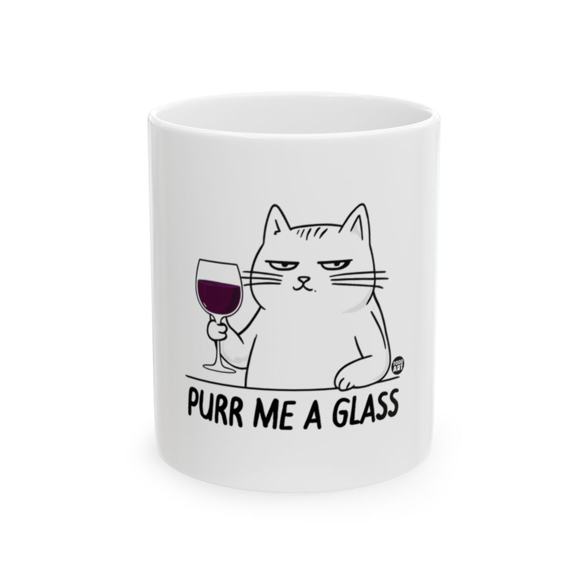 Purr Me A Glass Funny Cat Themed Drinking Mug
