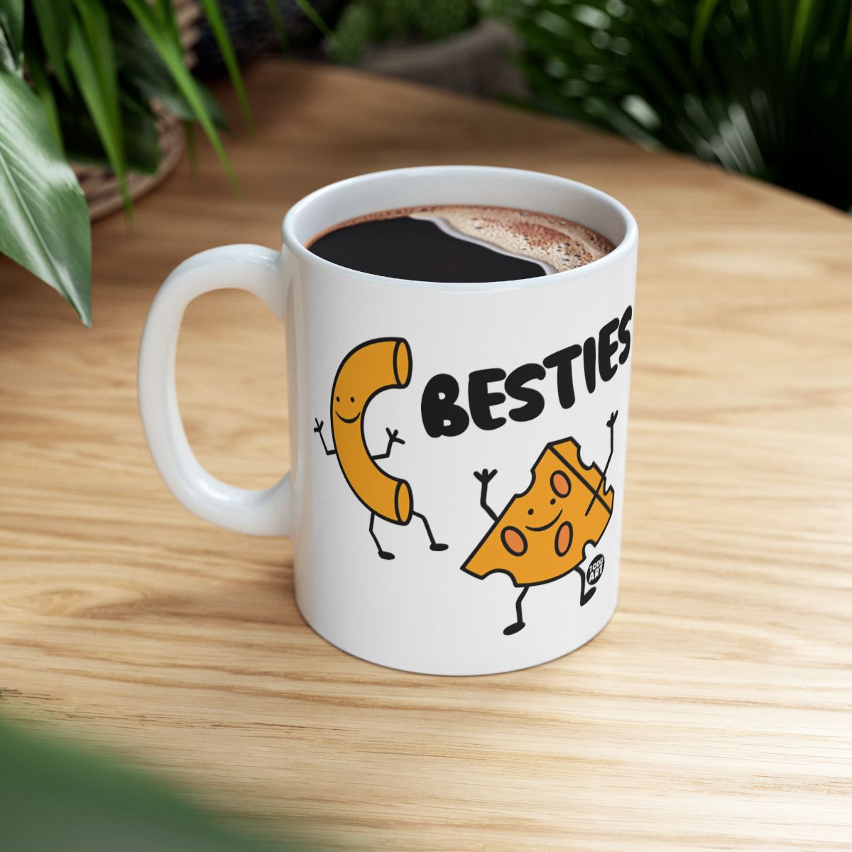 Besties Mac and Cheese Design Mug Fun Friendship Gift