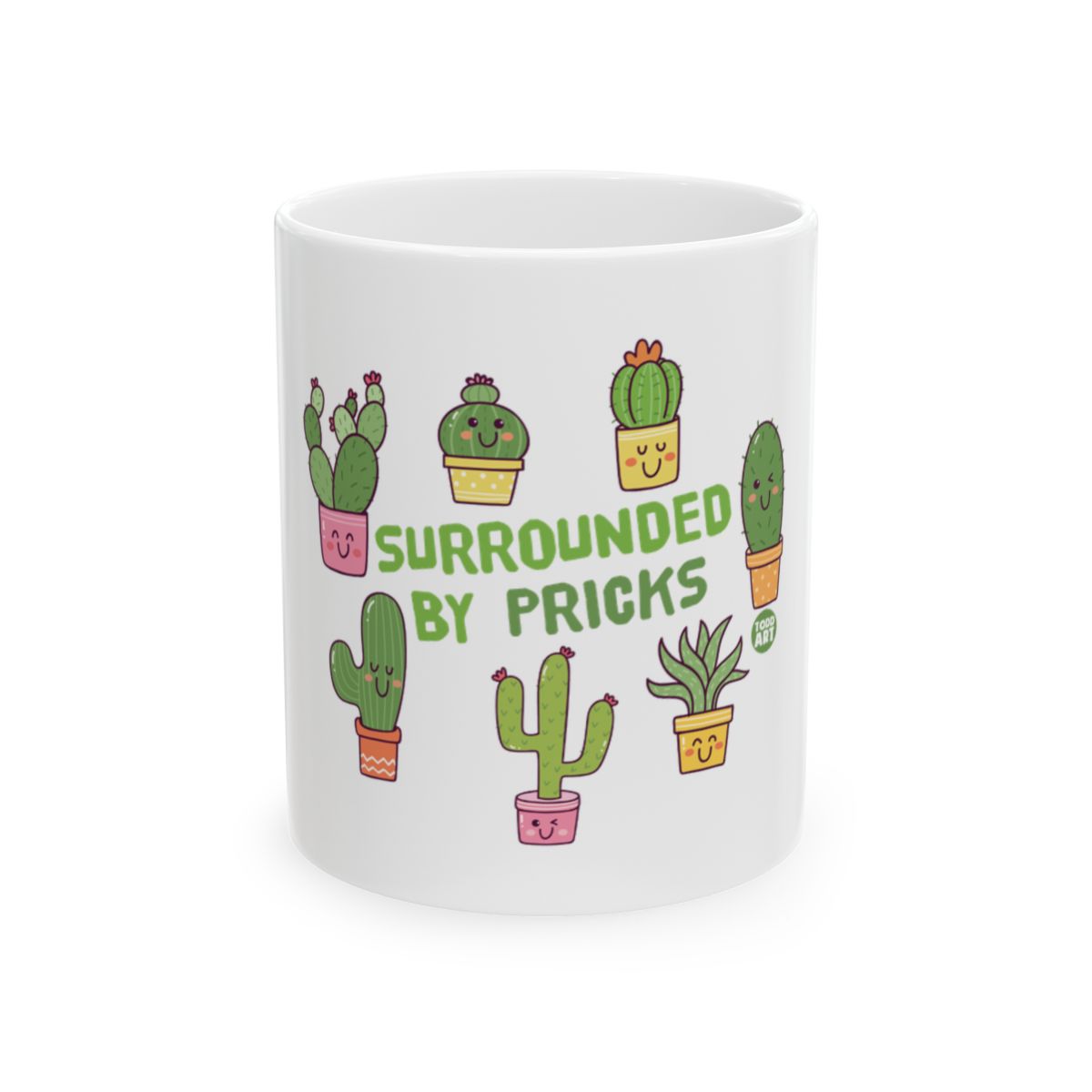 Cactus Design Funny Mug Surrounded by Pricks Mug