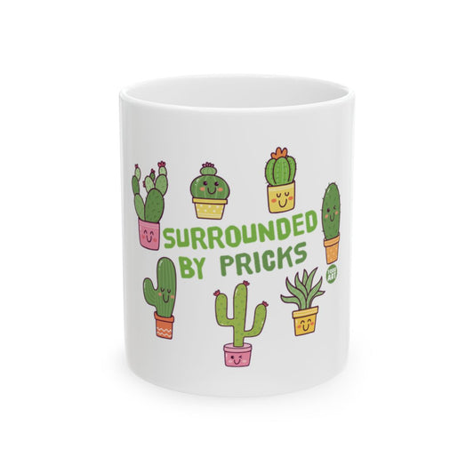 Cactus Design Funny Mug Surrounded by Pricks Mug