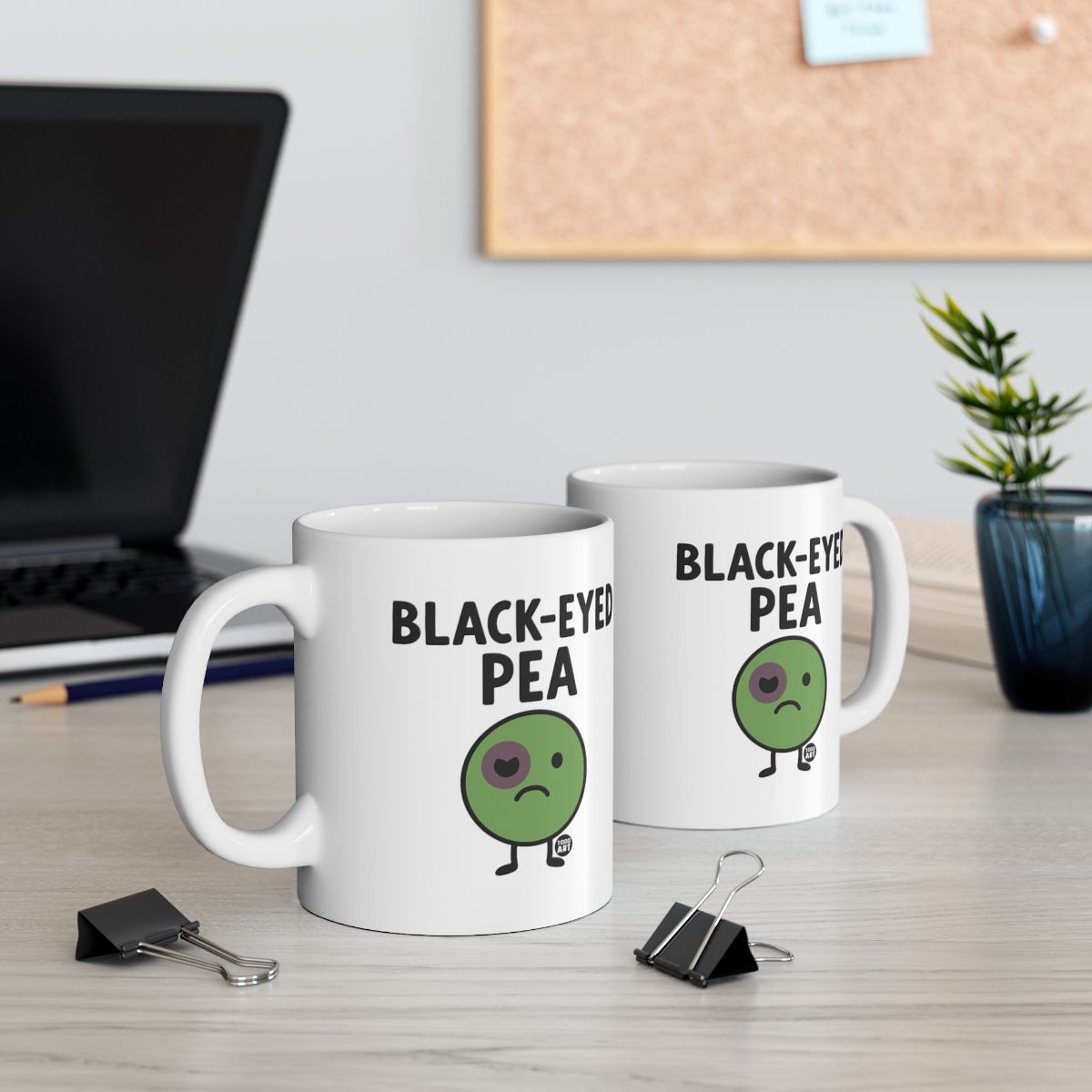 Funny Black-Eyed Pea With Sad Face Coffee Mug