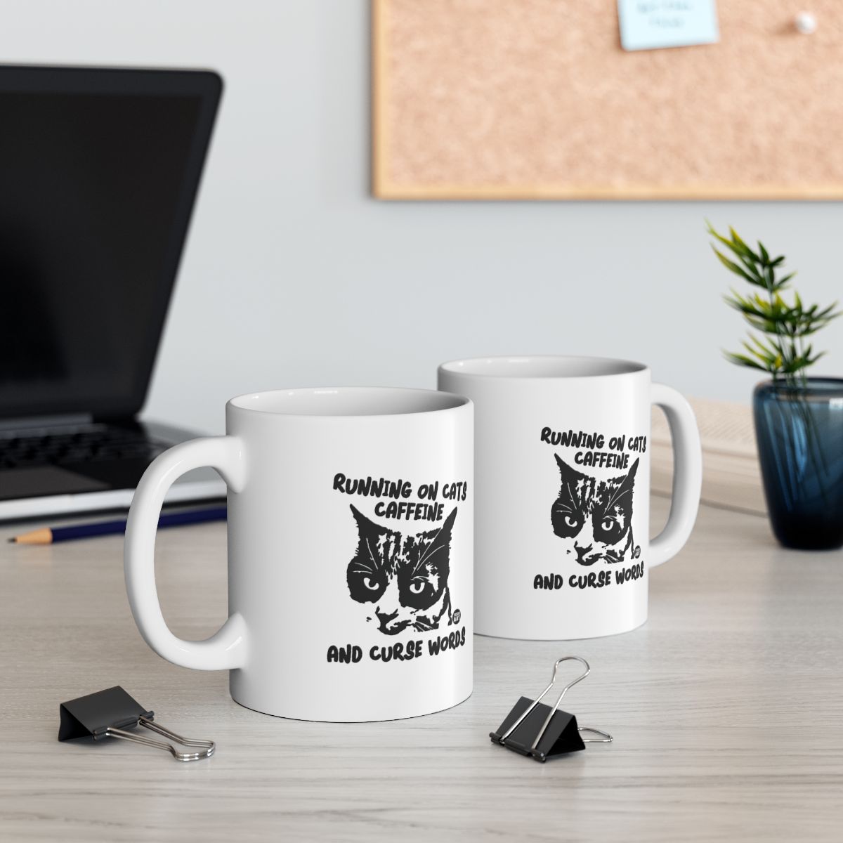 Running on Cats Caffeine and Curse Words Mug