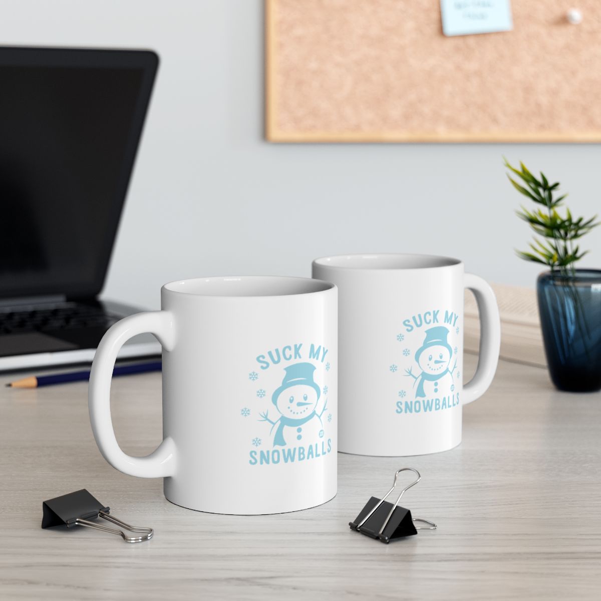 Suck My Snowballs Funny Office Gift 11oz Mug