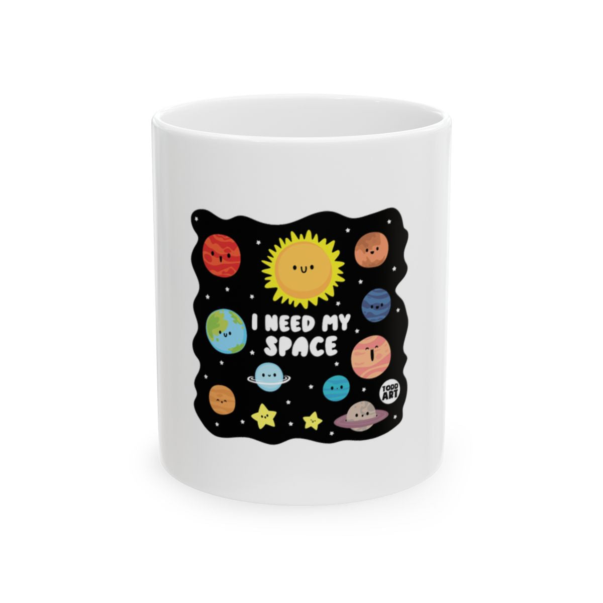 I Need My Space Planets Design Ceramic Mug Product