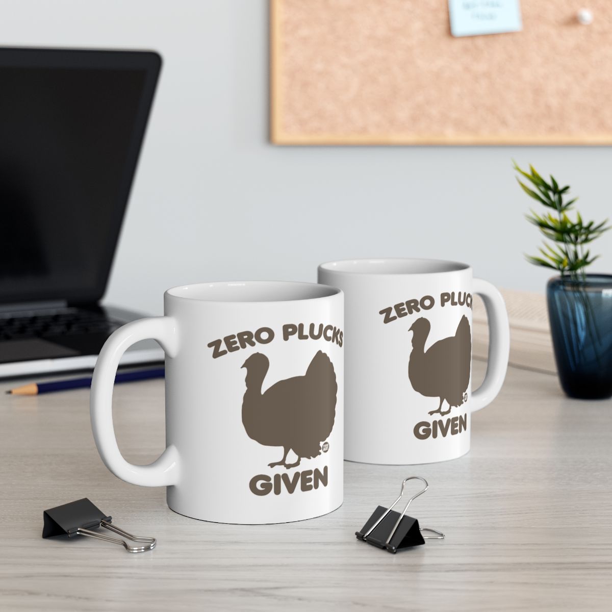 Zero Plucks Given Funny Illustrated Design Mug