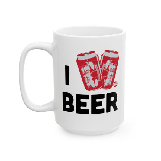 I Beer Mug with Red Can Design for Beverage Lovers