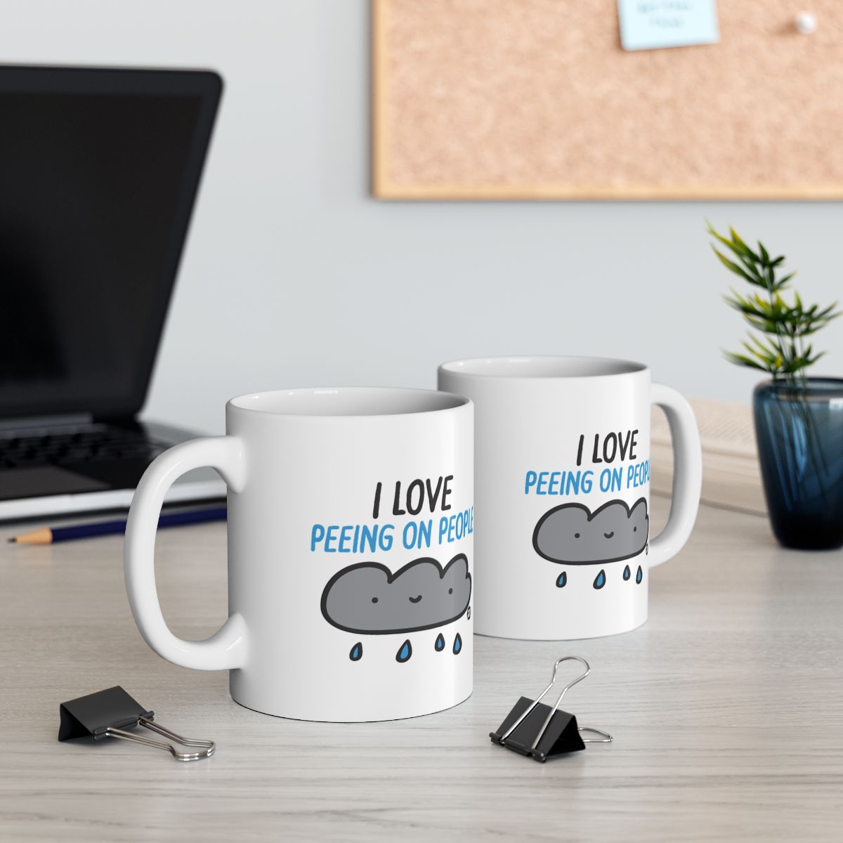 I Love Peeing On People Cloud Design Mug Product