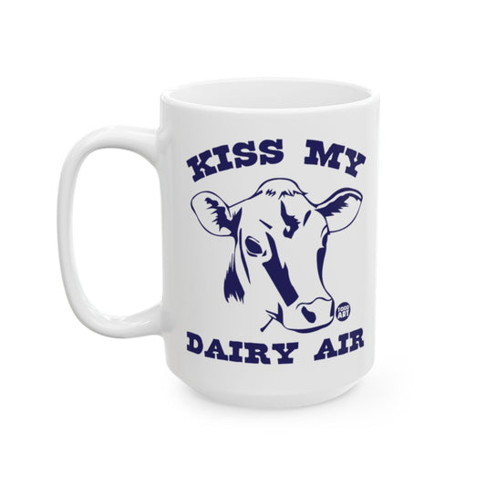 Kiss My Dairy Air Cow Mug with Funny Graphic Print