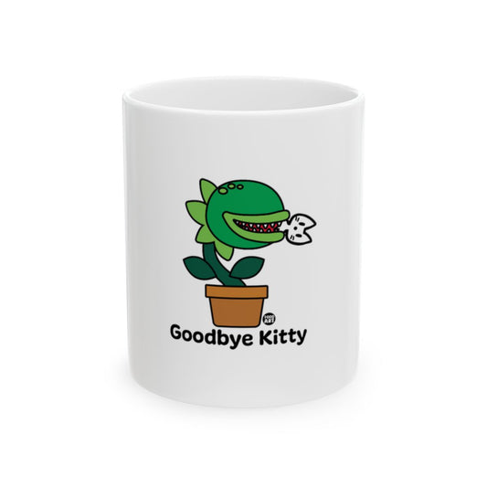 Goodbye Kitty Funny Plant Design Mug