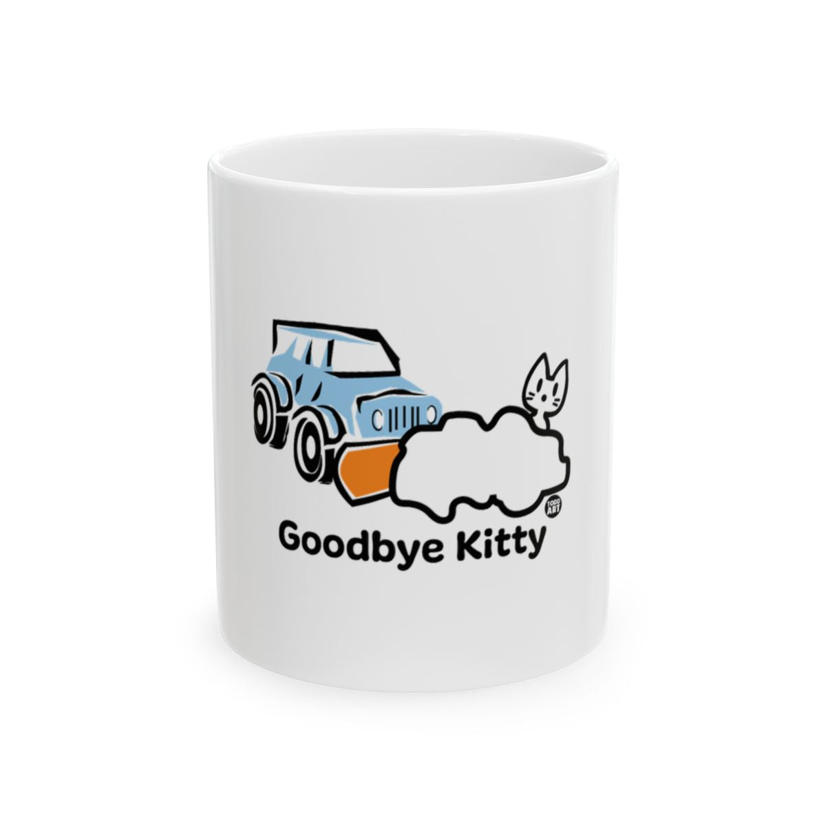 Goodbye Kitty Funny Car Themed Coffee Mug