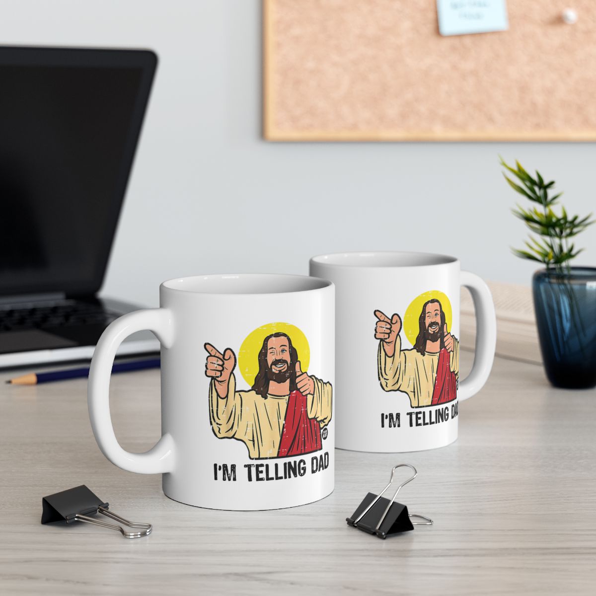 I'm Telling Dad Funny Jesus Coffee Mug