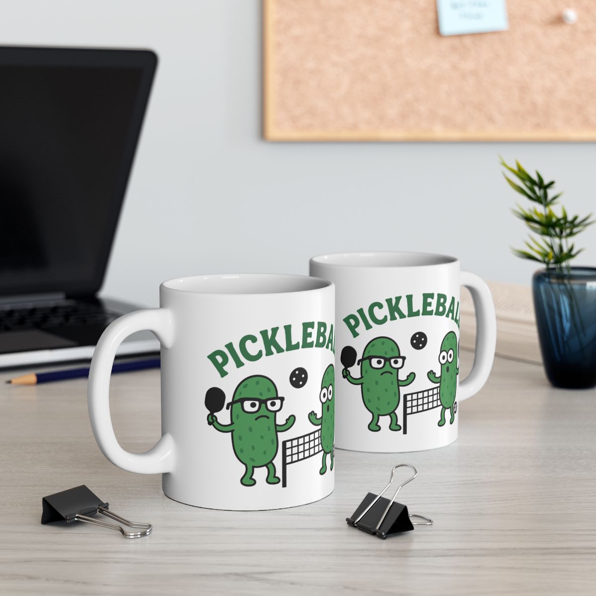 Pickleball Fun Cartoon Character Coffee Mug Product
