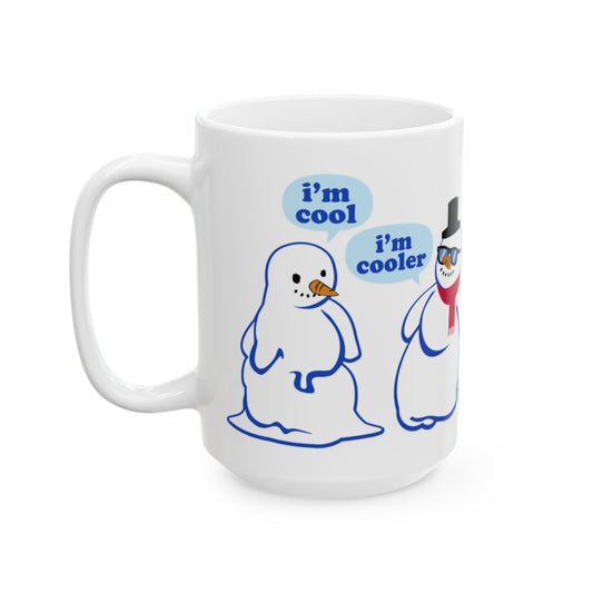 I'm Cool I'm Cooler Funny Snowman Mug for Coffee Lovers
