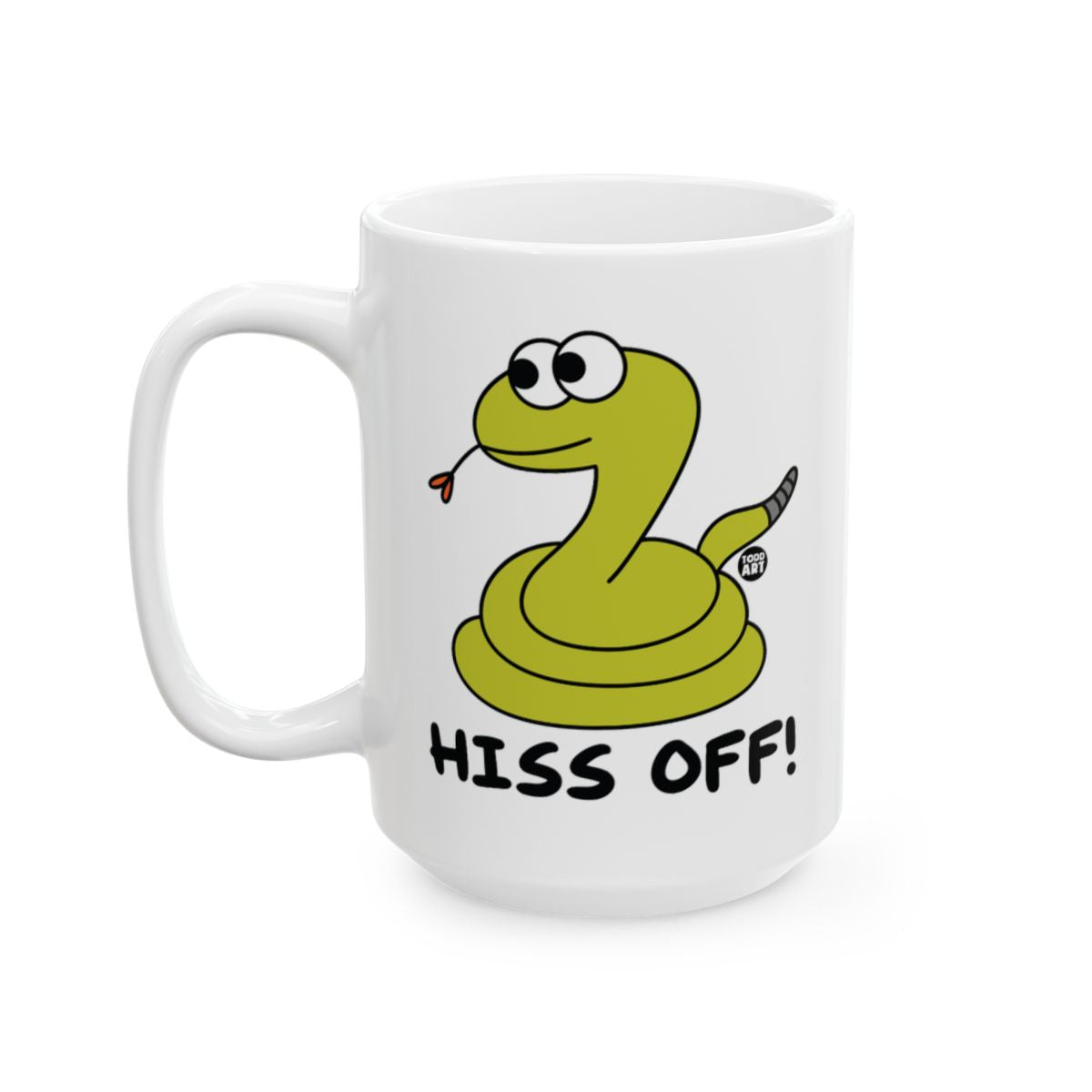 Hiss Off Snake Cartoon Graphic Mug Fun Coffee Cup
