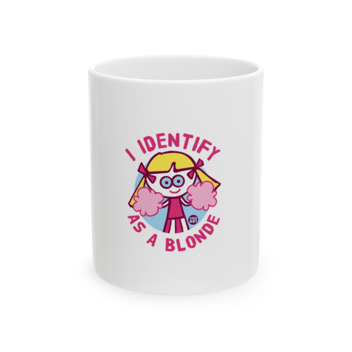 I Identify As A Blonde Funny Humor Mug product