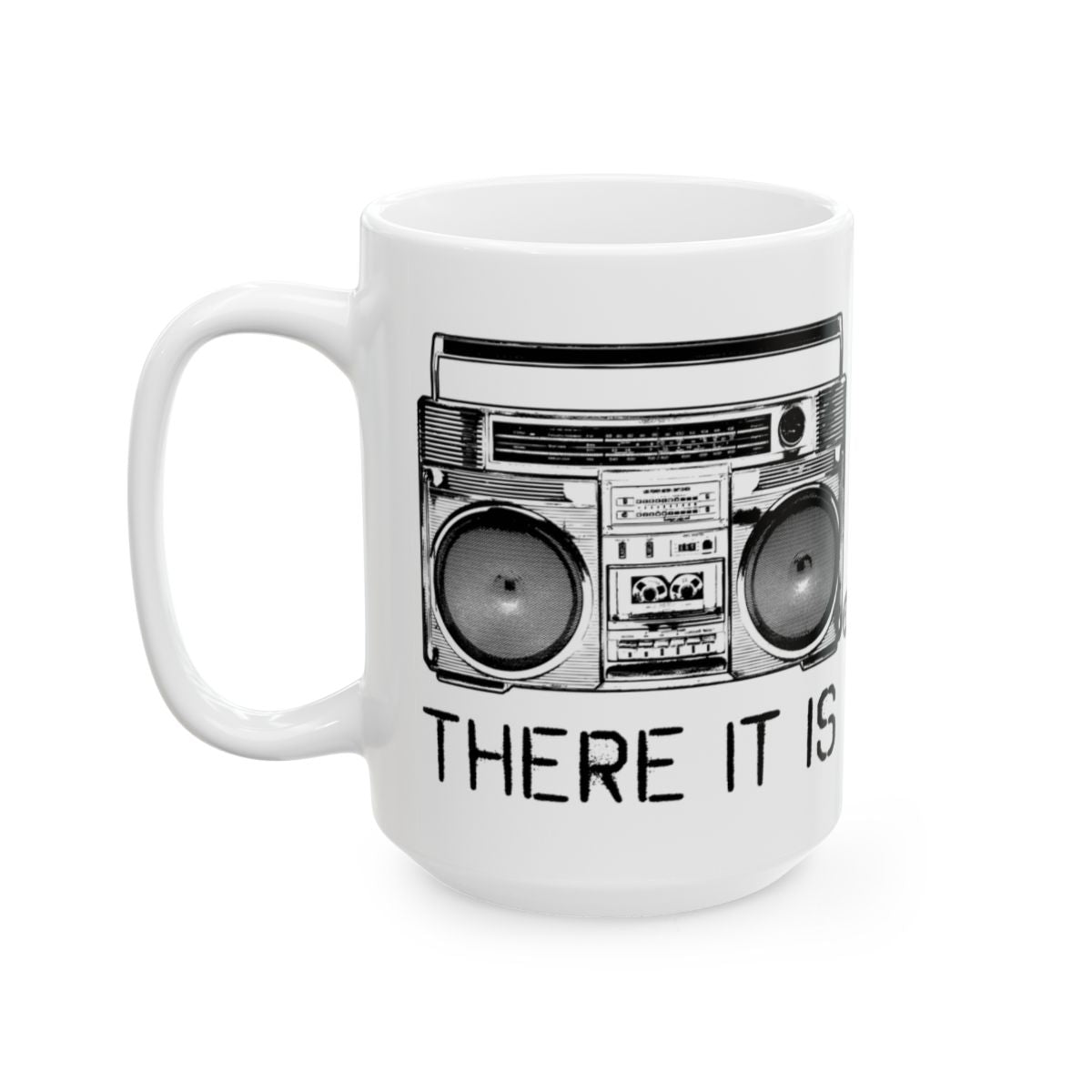 Retro Boombox Design There It Is Printed Mug