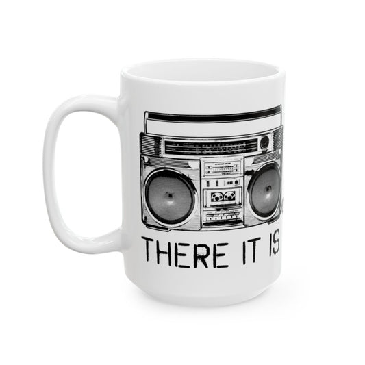 Retro Boombox Design There It Is Printed Mug