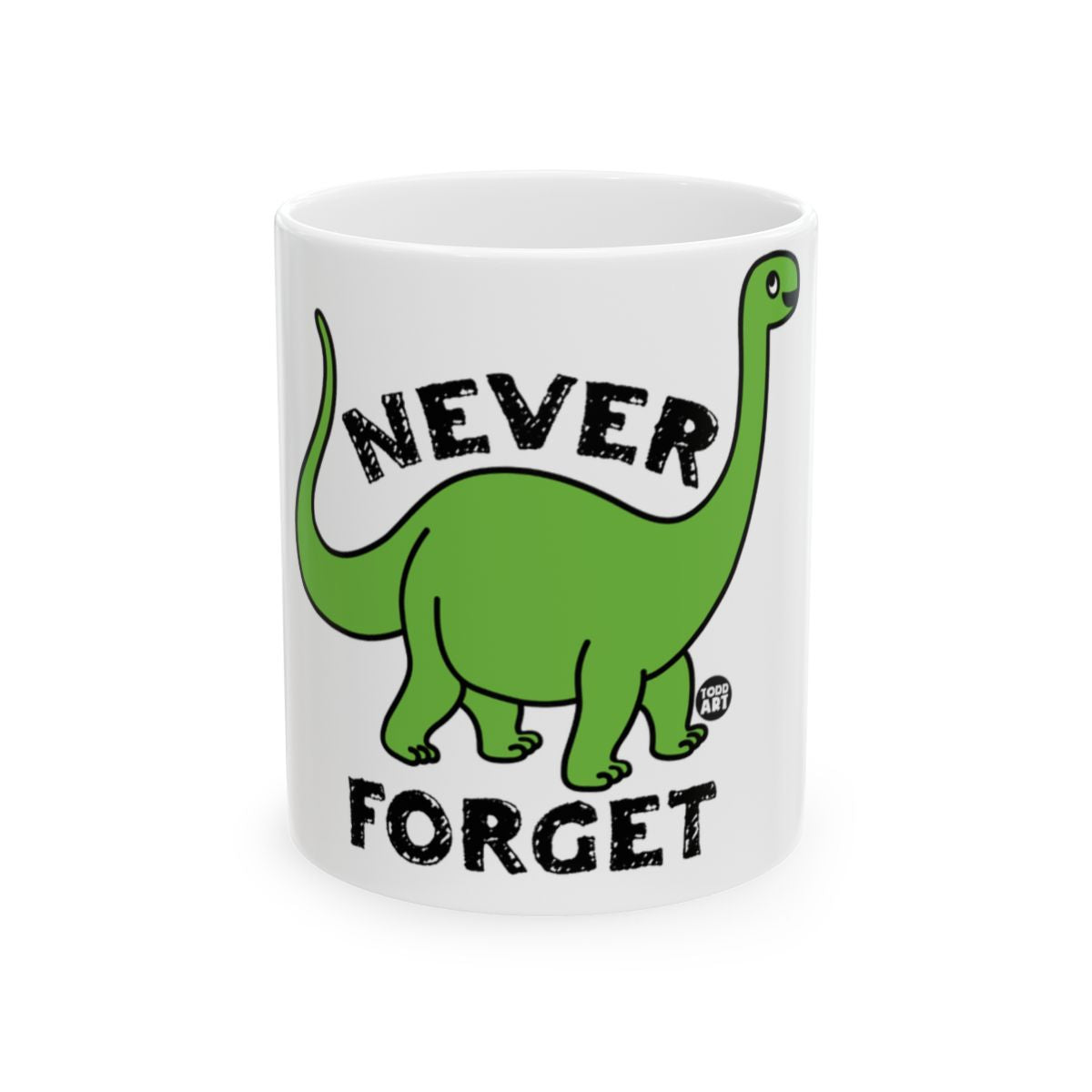 Never Forget Dinosaur Print Coffee Mug