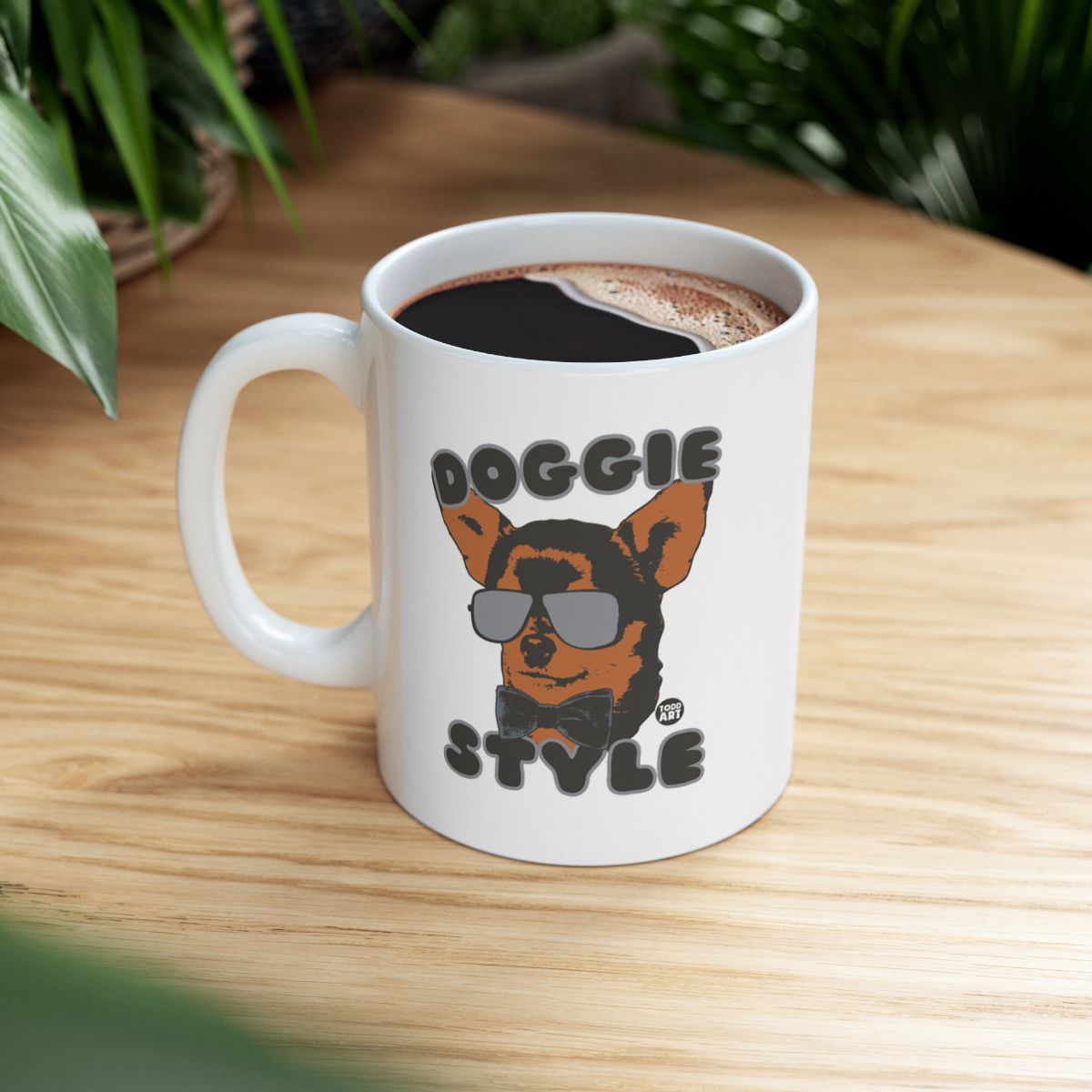 Doggie Style Coffee Mug with Cool Dog Graphic