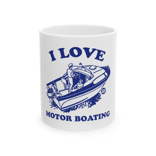 I Love Motor Boating Printed Mug for Boating Enthusiasts