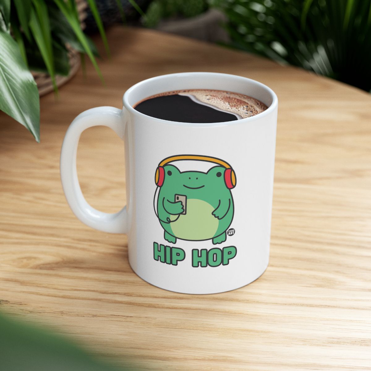 Cute Hip Hop Frog Design Print on Coffee Mug
