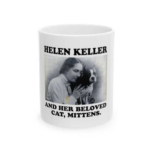 Helen Keller and Her Beloved Cat Mittens mug