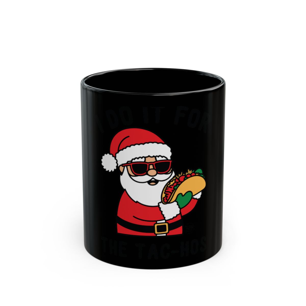 Santa Holding Taco with Sunglasses Mug Product