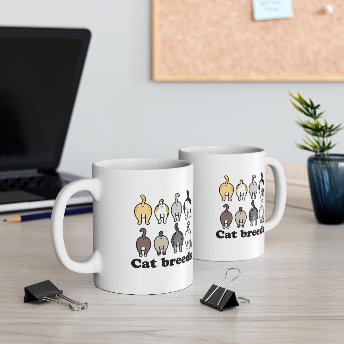Cute Cat Breeds Mugs with Various Adorable Feline Designs