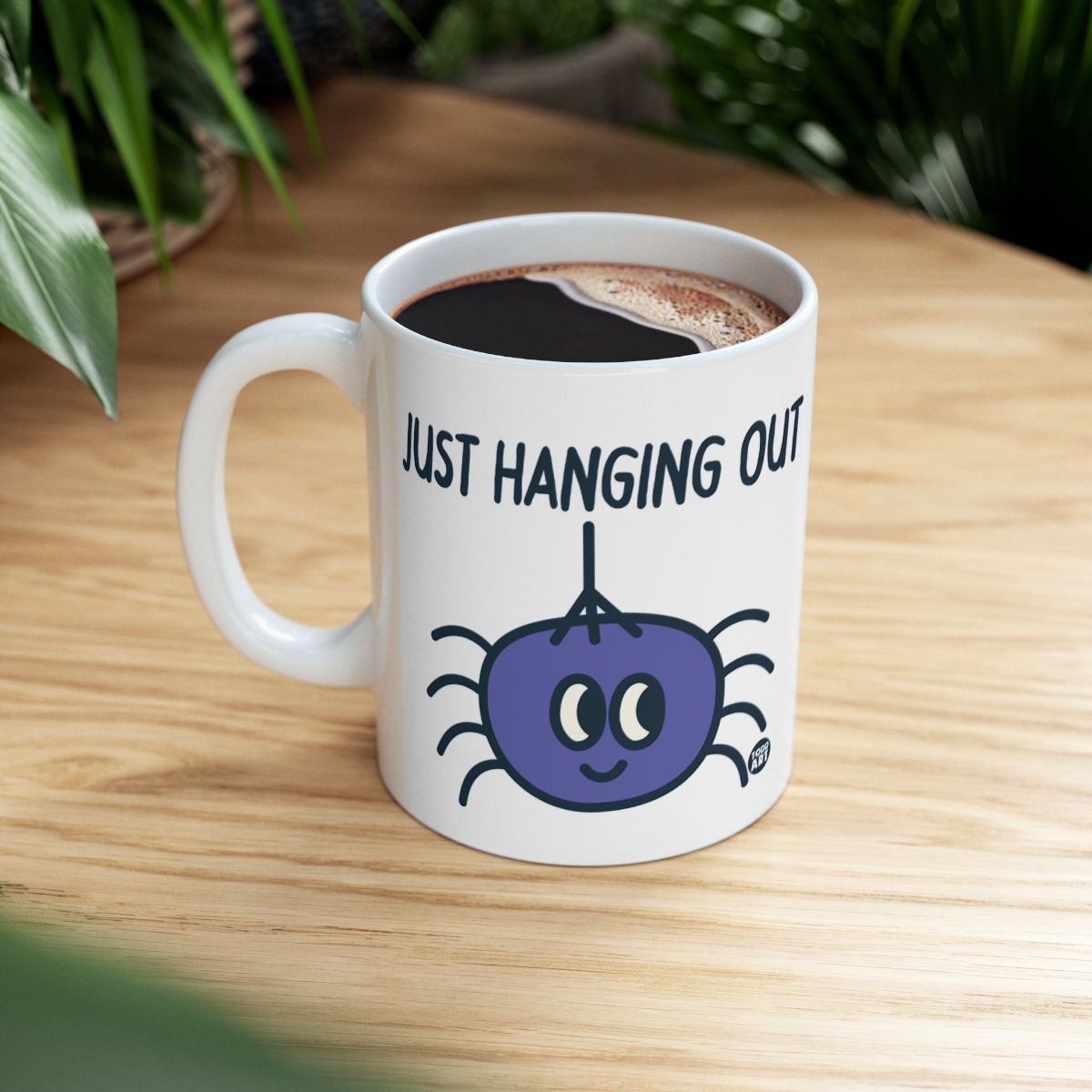 Just Hanging Out Cute Cartoon Spider Mug product