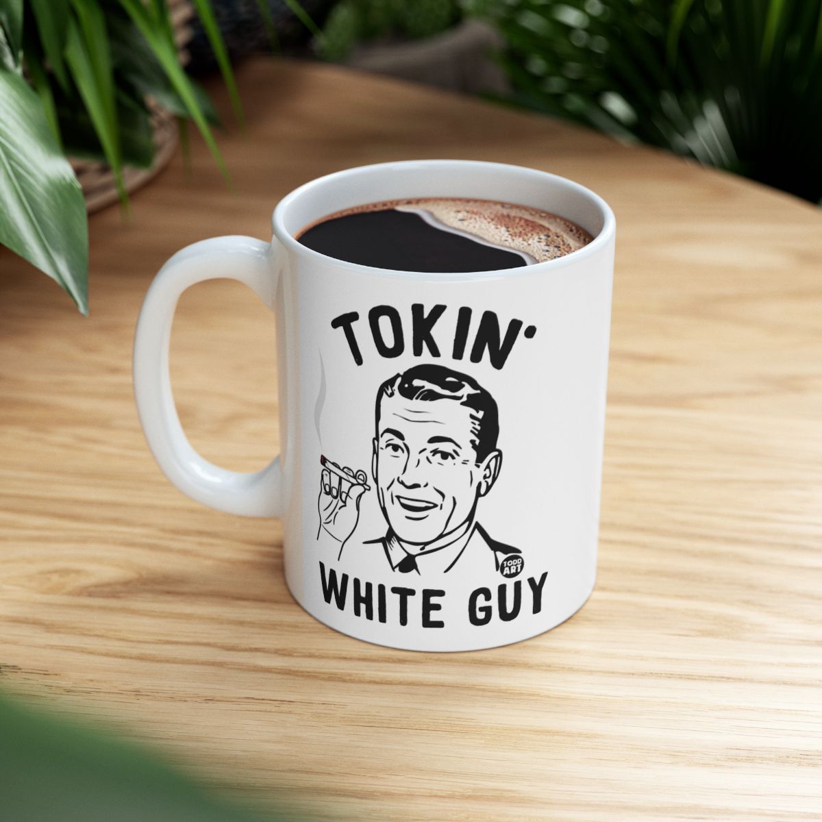 Retro Tokin' White Guy Design Coffee Mug