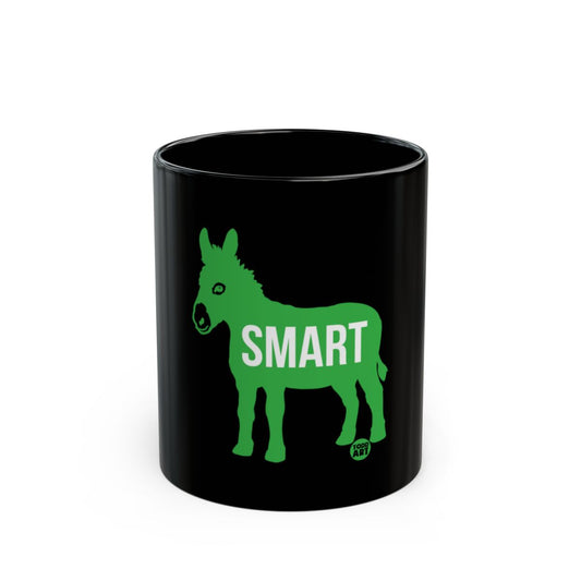 Smart Donkey Design on a Black Mug