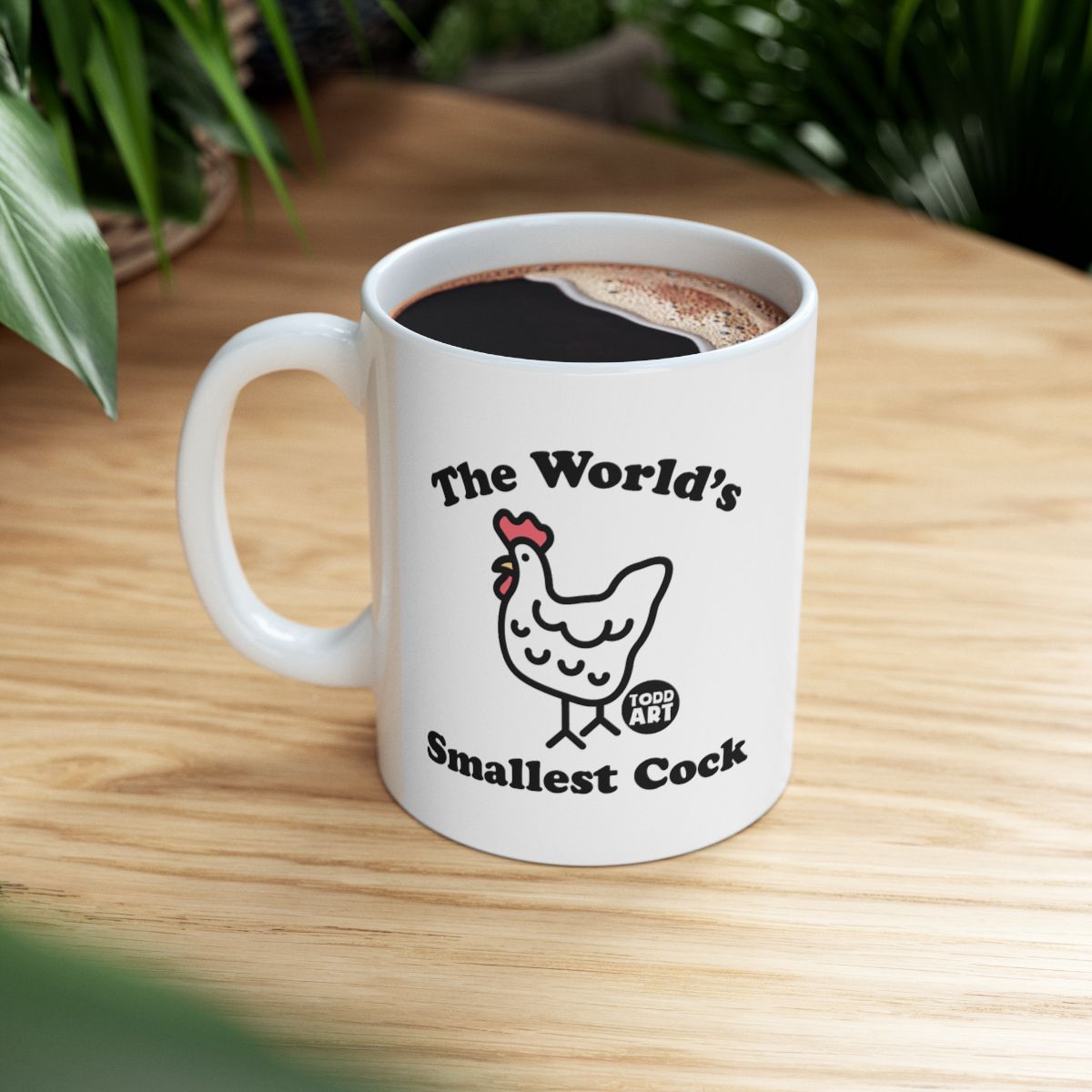 The World's Smallest Cock Illustration Novelty Mug