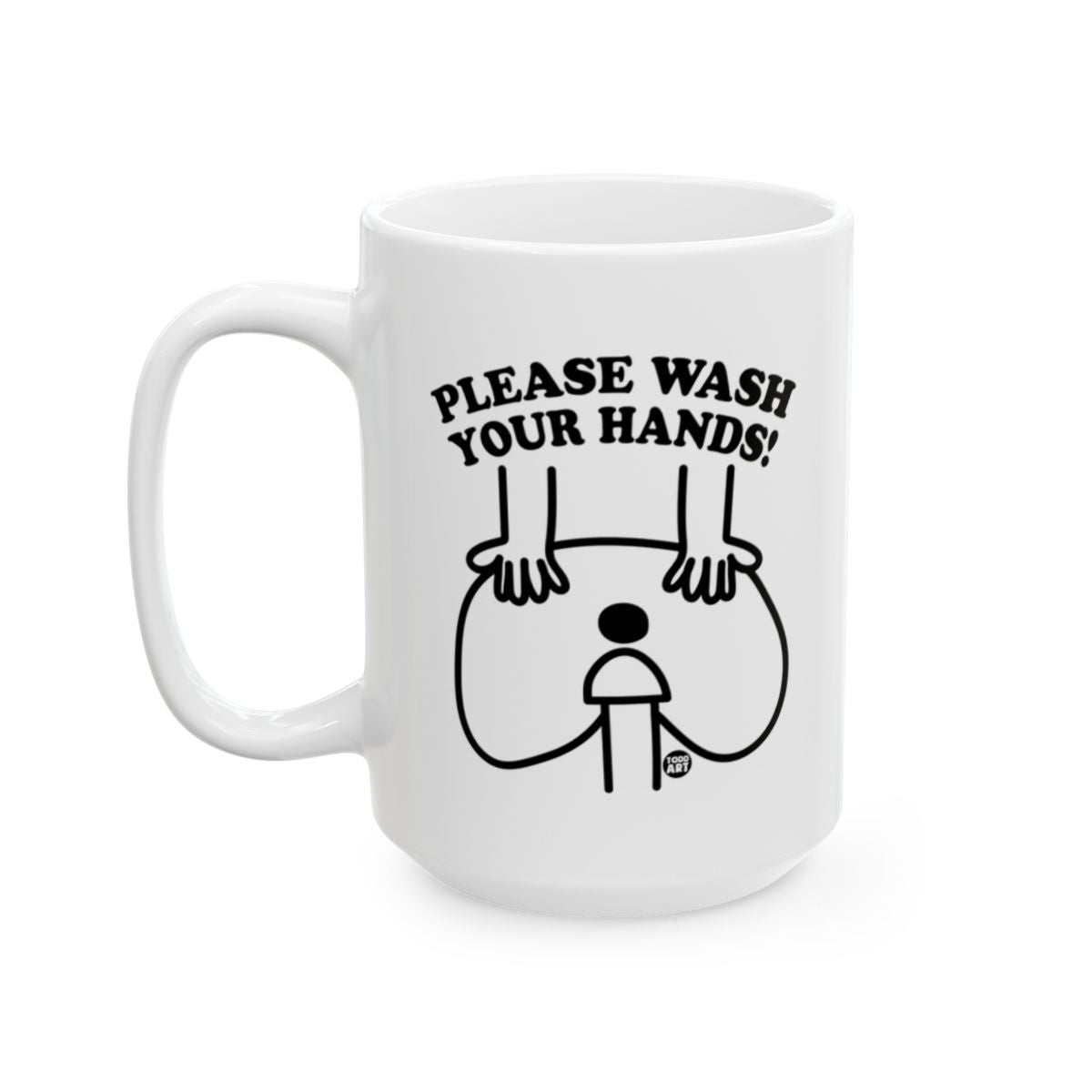 Please Wash Your Hands Cartoon Design Mug