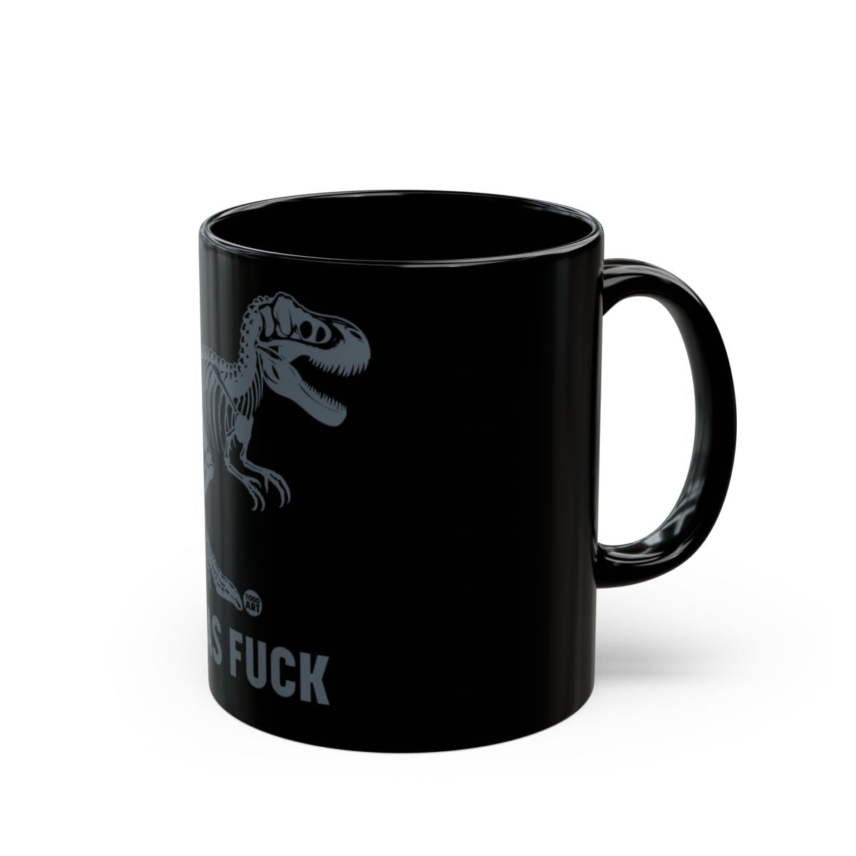 Ferocious Dinosaur Theme Black Coffee Mug Cup