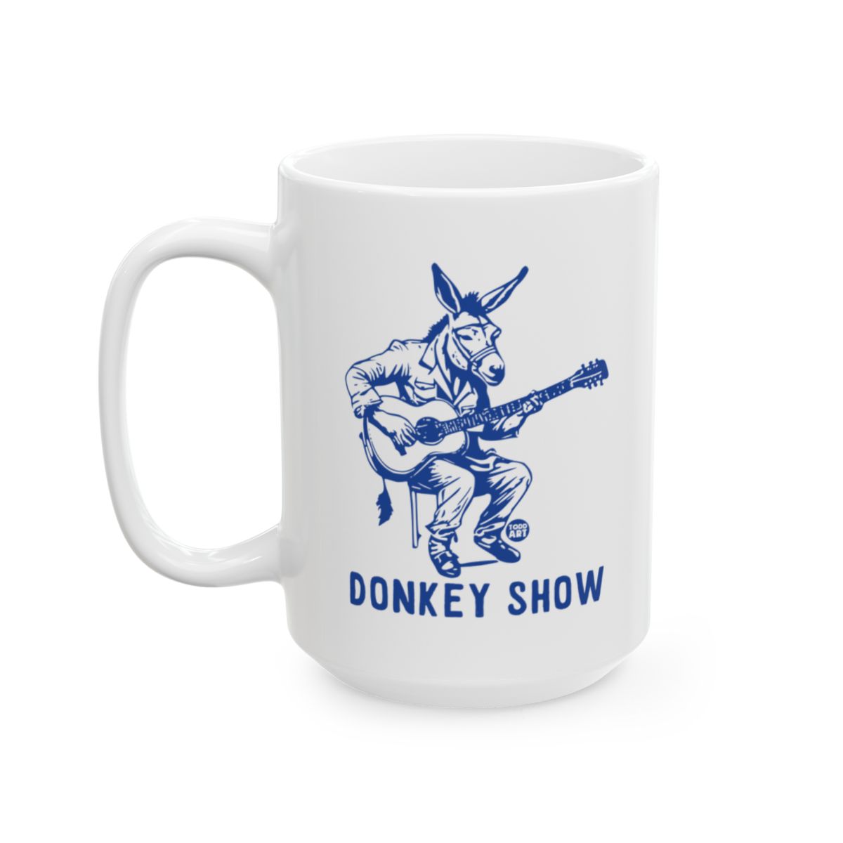 Donkey Show Coffee Mug with Funny Guitar Player Artwork