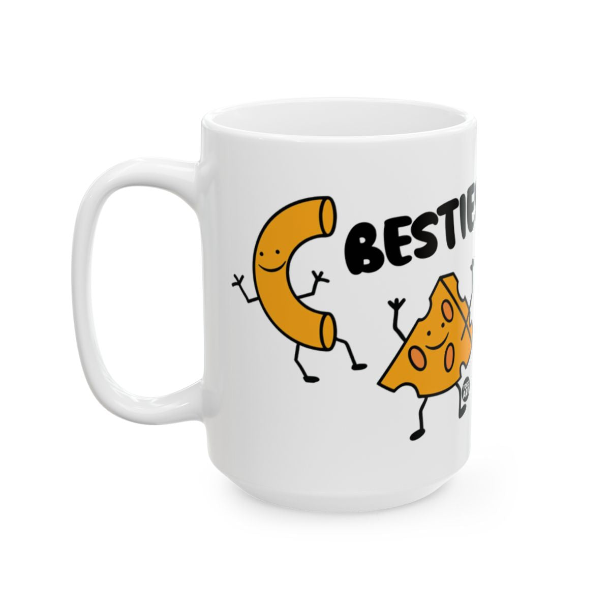 Besties Mac and Cheese Design Ceramic Mug