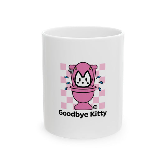 Goodbye Kitty Design on White Cup