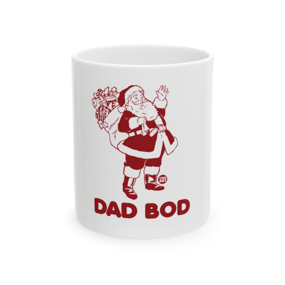 Funny Santa Claus Design Dad Bod Mug