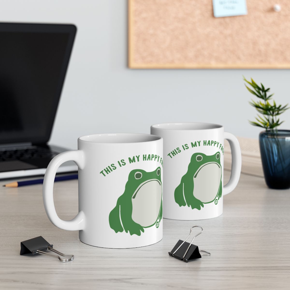 This Is My Happy Face Frog Design Coffee Mug