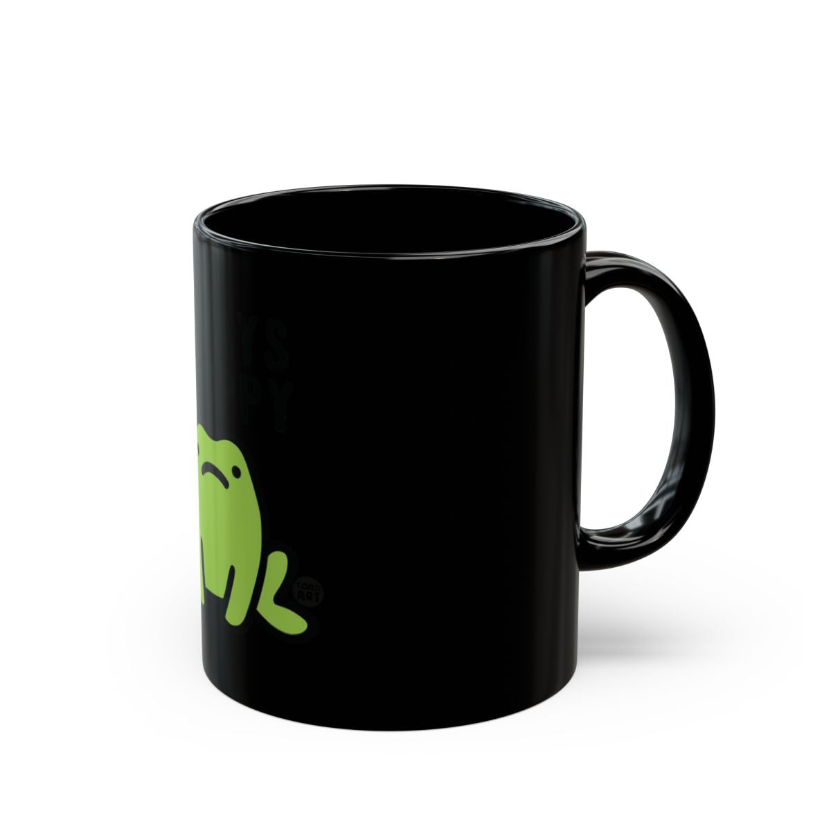 Quirky Black Mug with Frog Design Mug