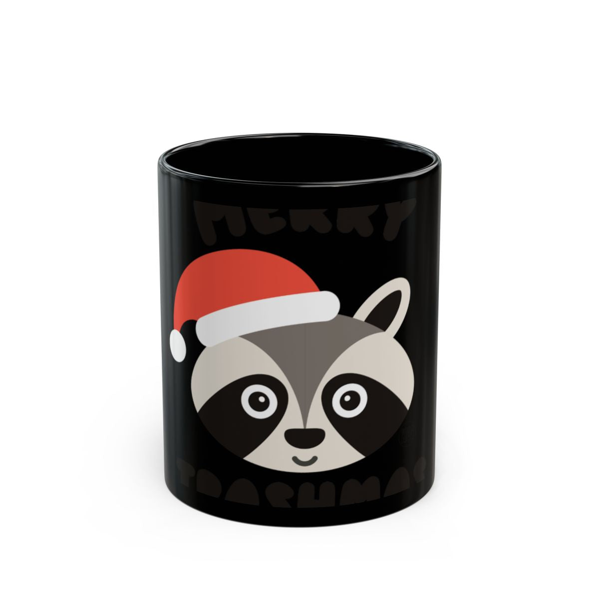 Merry Trashmas Raccoon with Santa Hat Cup