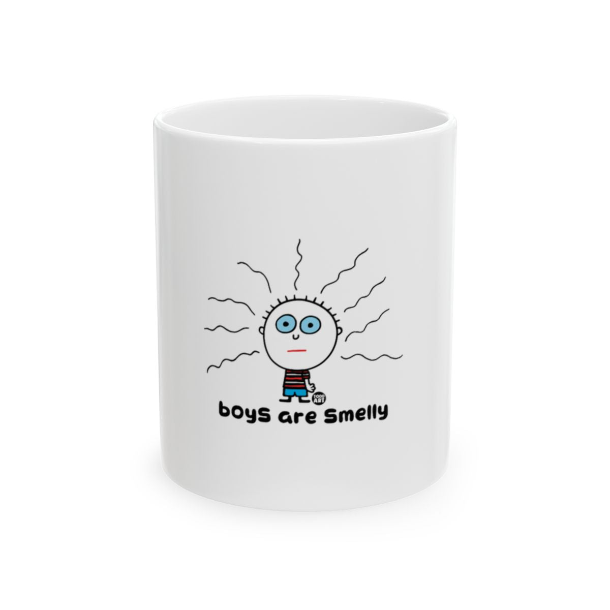 Boys Are Smelly Graphic Mug Adorable Kid Design