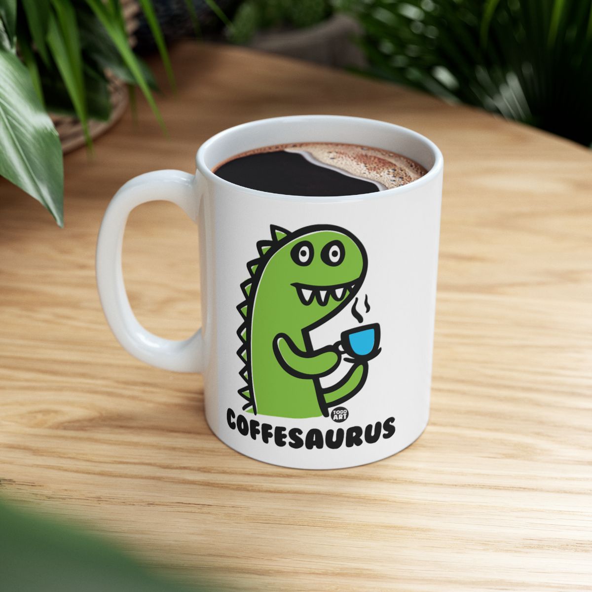 Coffeesaurus Funny Coffee Mug Cute Dinosaur Design