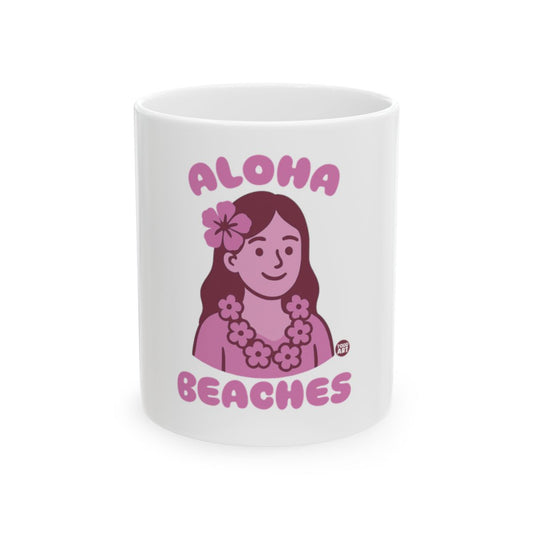 Aloha Beaches Cute Illustrated Design Mug