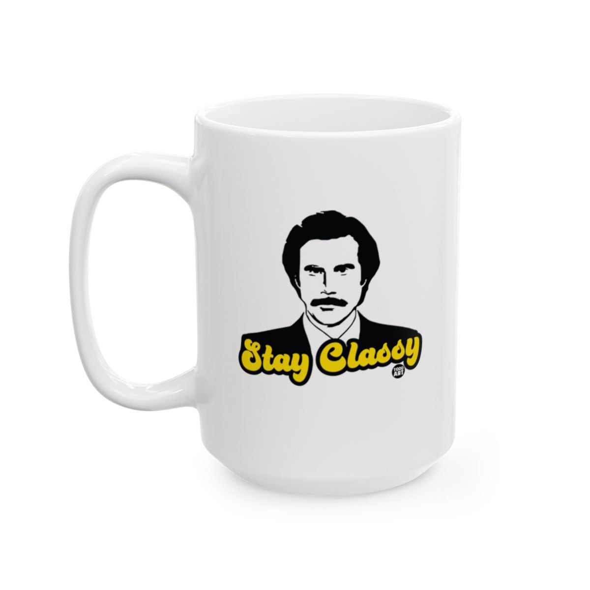 Stay Classy Quote Mug with Illustrated Character